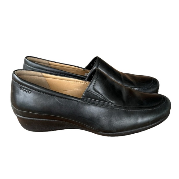 Ecco Women's Abelone Slip On Leather Low Wedge Shoes Size 40 - Picture 1 of 8